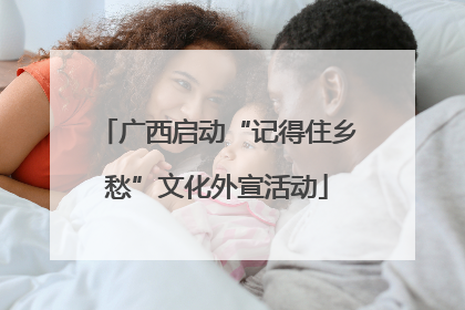广西启动“记得住乡愁”文化外宣活动