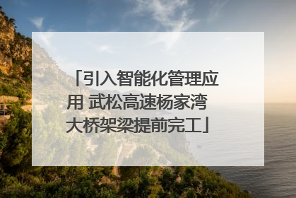 引入智能化管理应用 武松高速杨家湾大桥架梁提前完工