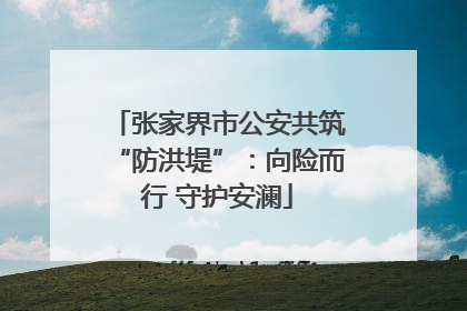 张家界市公安共筑“防洪堤”：向险而行 守护安澜