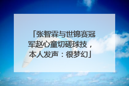 张智霖与世锦赛冠军赵心童切磋球技，本人发声：很梦幻