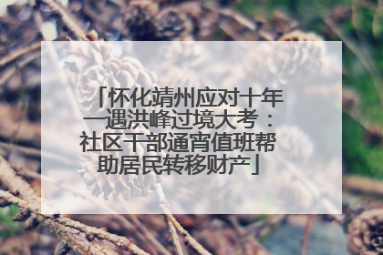 怀化靖州应对十年一遇洪峰过境大考：社区干部通宵值班帮助居民转移财产