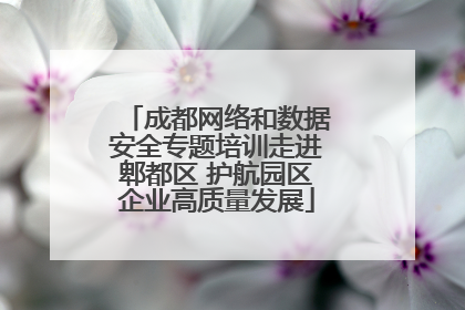 成都网络和数据安全专题培训走进郫都区 护航园区企业高质量发展