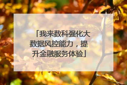 我来数科强化大数据风控能力，提升金融服务体验
