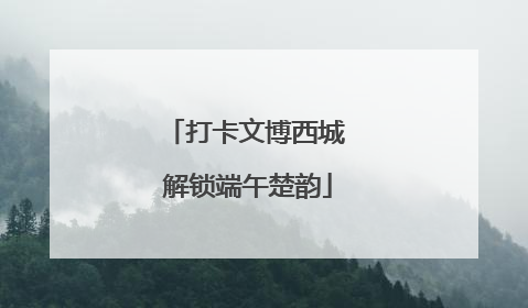 打卡文博西城 解锁端午楚韵