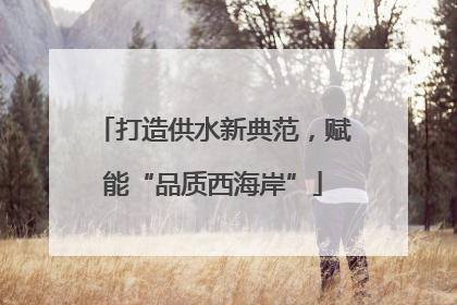 打造供水新典范，赋能“品质西海岸”
