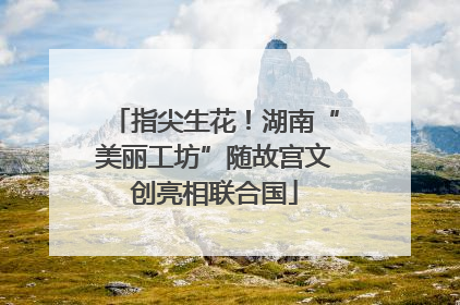 指尖生花！湖南“美丽工坊”随故宫文创亮相联合国