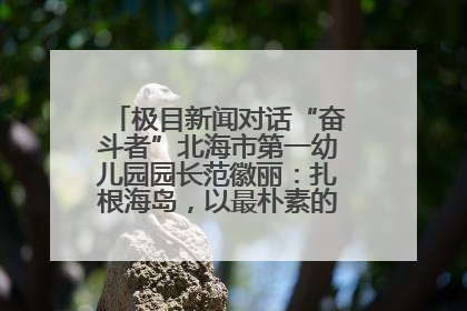 极目新闻对话“奋斗者”北海市第一幼儿园园长范徽丽：扎根海岛，以最朴素的爱践行教育的梦想