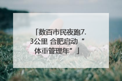数百市民夜跑7.3公里 合肥启动“体重管理年”