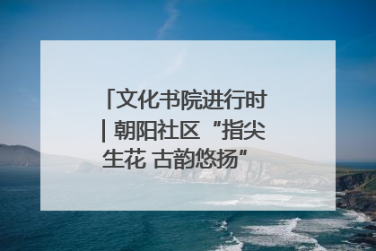 文化书院进行时｜朝阳社区“指尖生花 古韵悠扬”公益课堂开课了