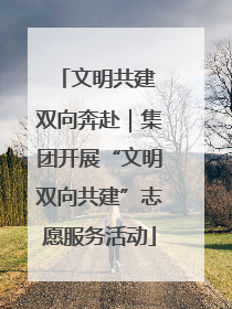 文明共建 双向奔赴｜集团开展“文明双向共建”志愿服务活动
