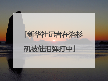 新华社记者在洛杉矶被催泪弹打中