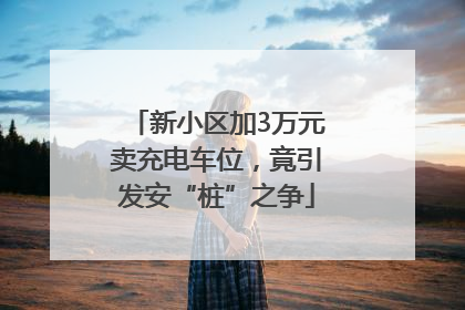 新小区加3万元卖充电车位，竟引发安“桩”之争
