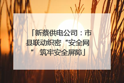 新蔡供电公司：市县联动织密“安全网” 筑牢安全屏障