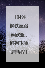 时评：钢铁丝路连欧亚，班列飞驰启新程