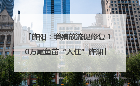 旌阳：增殖放流促修复 10万尾鱼苗“入住”旌湖