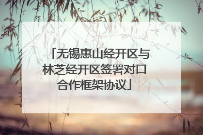 无锡惠山经开区与林芝经开区签署对口合作框架协议