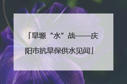 旱塬“水”战——庆阳市抗旱保供水见闻