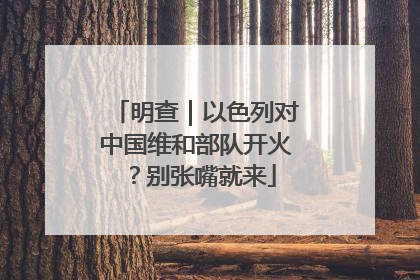 明查｜以色列对中国维和部队开火？别张嘴就来