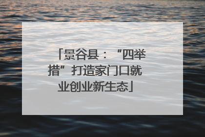 景谷县：“四举措”打造家门口就业创业新生态
