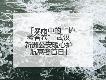 暴雨中的“护考答卷” 武汉新洲公安暖心护航高考首日