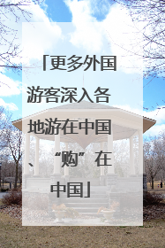 更多外国游客深入各地游在中国、“购”在中国