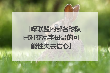 曝联盟内部各球队已对交易字母哥的可能性失去信心