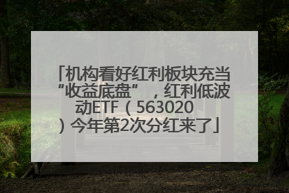 机构看好红利板块充当“收益底盘”，红利低波动ETF（563020）今年第2次分红来了