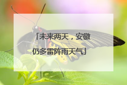 未来两天，安徽仍多雷阵雨天气