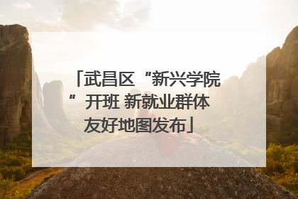 武昌区“新兴学院”开班 新就业群体友好地图发布