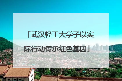 武汉轻工大学子以实际行动传承红色基因
