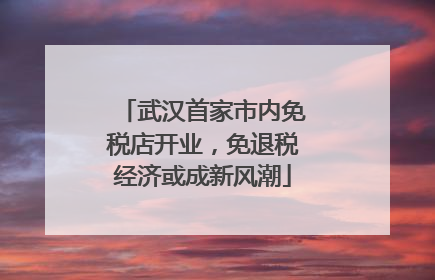 武汉首家市内免税店开业，免退税经济或成新风潮