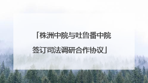 株洲中院与吐鲁番中院签订司法调研合作协议