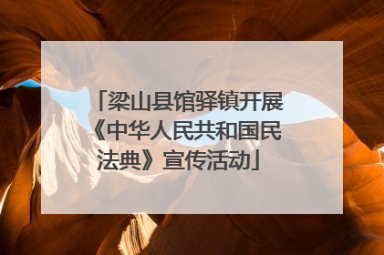 梁山县馆驿镇开展《中华人民共和国民法典》宣传活动