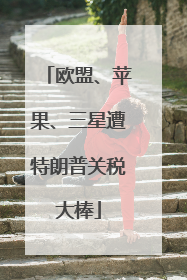 欧盟、苹果、三星遭特朗普关税大棒