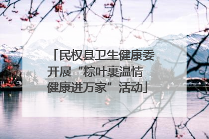 民权县卫生健康委开展“粽叶裹温情 健康进万家”活动