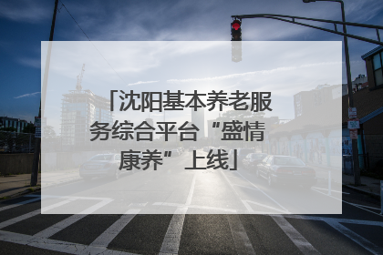 沈阳基本养老服务综合平台“盛情康养”上线