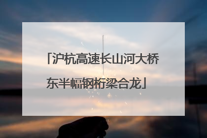 沪杭高速长山河大桥东半幅钢桁梁合龙