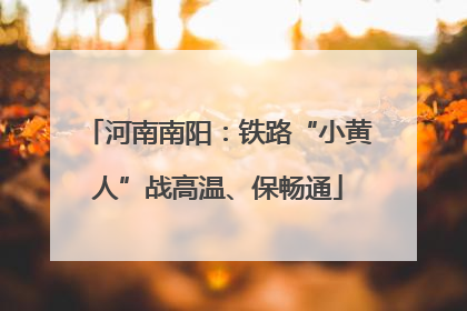 河南南阳：铁路“小黄人”战高温、保畅通