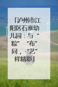 泸州市江阳区石寨幼儿园：与“粽”“布”同，“艺”样精彩