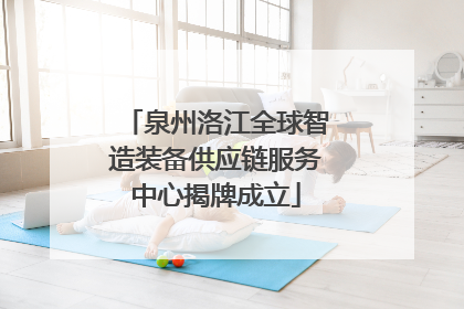 泉州洛江全球智造装备供应链服务中心揭牌成立