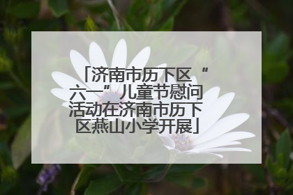济南市历下区“六一”儿童节慰问活动在济南市历下区燕山小学开展