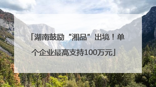湖南鼓励“湘品”出境！单个企业最高支持100万元