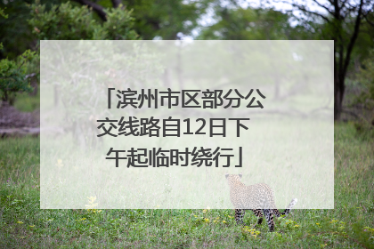 滨州市区部分公交线路自12日下午起临时绕行