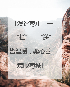 漫评枣庄｜一“拦”一“送”皆温暖，柔心善意映枣城