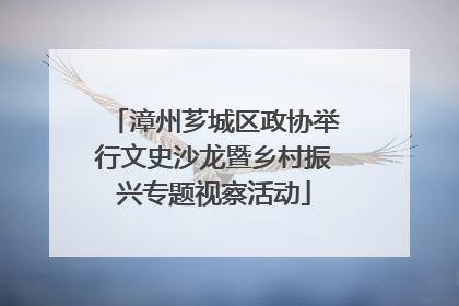 漳州芗城区政协举行文史沙龙暨乡村振兴专题视察活动