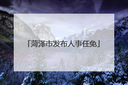 菏泽市发布人事任免