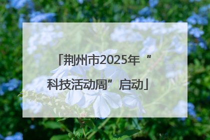 荆州市2025年“科技活动周”启动