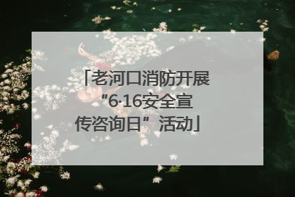 老河口消防开展“6·16安全宣传咨询日”活动