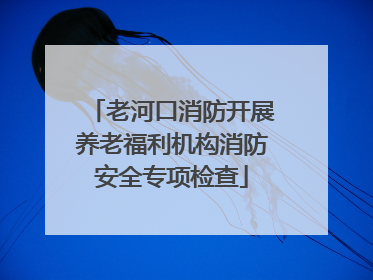 老河口消防开展养老福利机构消防安全专项检查