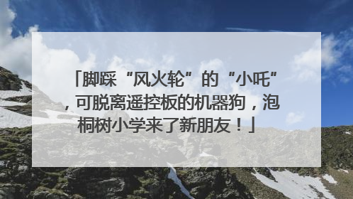 脚踩“风火轮”的“小吒”，可脱离遥控板的机器狗，泡桐树小学来了新朋友！